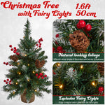 DECO EXPRESS Artificial Christmas Tree,with Metal Stand - Desk Ornaments - (0.5 M) - Get Trend