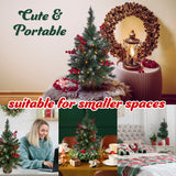 DECO EXPRESS Artificial Christmas Tree,with Metal Stand - Desk Ornaments - (0.5 M) - Get Trend