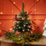DECO EXPRESS Artificial Christmas Tree,with Metal Stand - Desk Ornaments - (0.5 M) - Get Trend