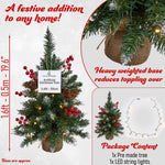 DECO EXPRESS Artificial Christmas Tree,with Metal Stand - Desk Ornaments - (0.5 M) - Get Trend