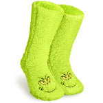 The Grinch Slipper Socks for Women Men Teens, Soft Fluffy Socks Warm Winter Bed Socks Non Slip Funny Festive Stocking Filler Xmas Secret Santa Gifts - Get Trend