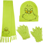 The Grinch Women's Winter Accessories Set, Hat Scarf Gloves - Gifts for Her - Get Trend