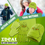 The Grinch Women's Winter Accessories Set, Hat Scarf Gloves - Gifts for Her - Get Trend