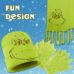 The Grinch Women's Winter Accessories Set, Hat Scarf Gloves - Gifts for Her - Get Trend