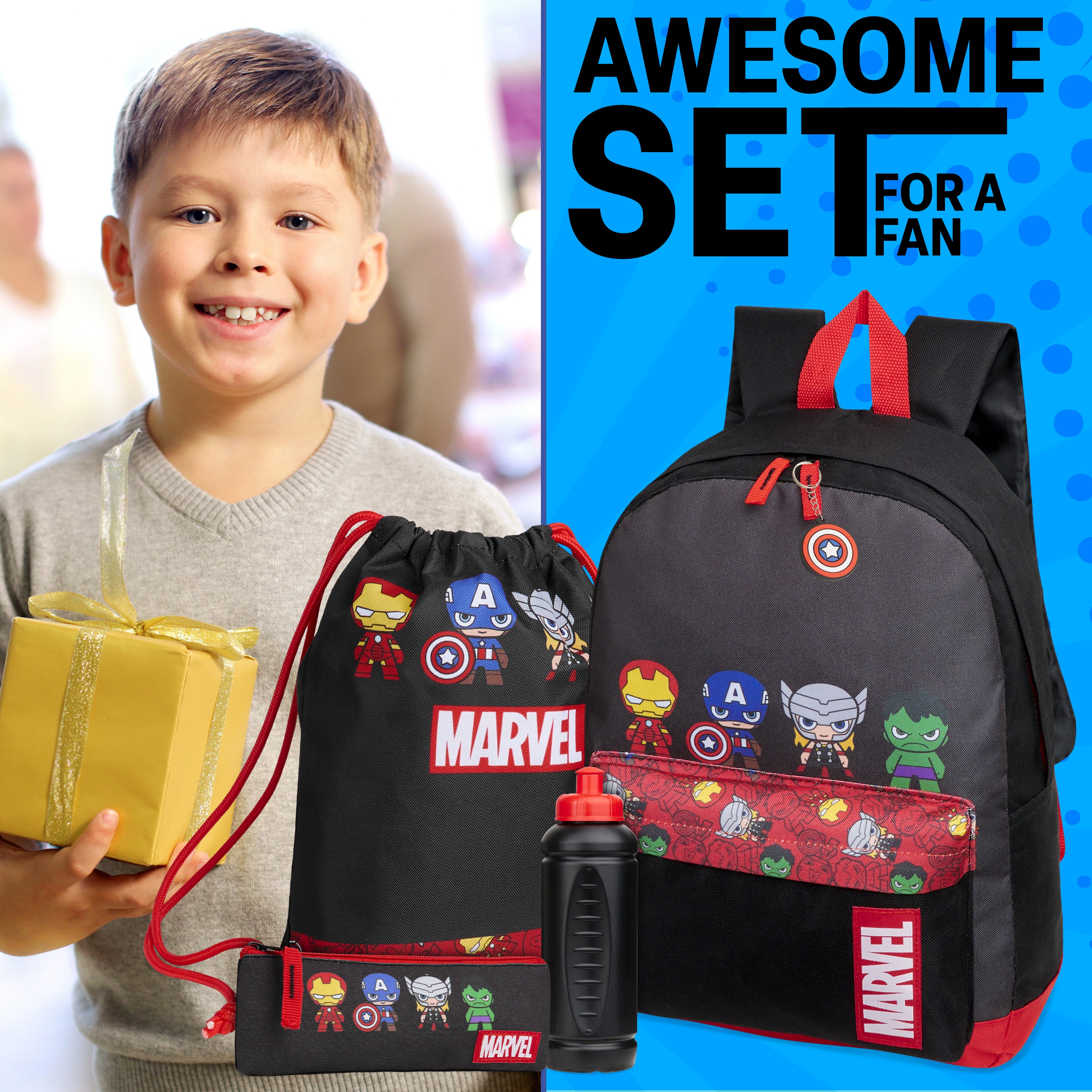 Marvel School Bag Set, 5 Piece Set - Get Trend