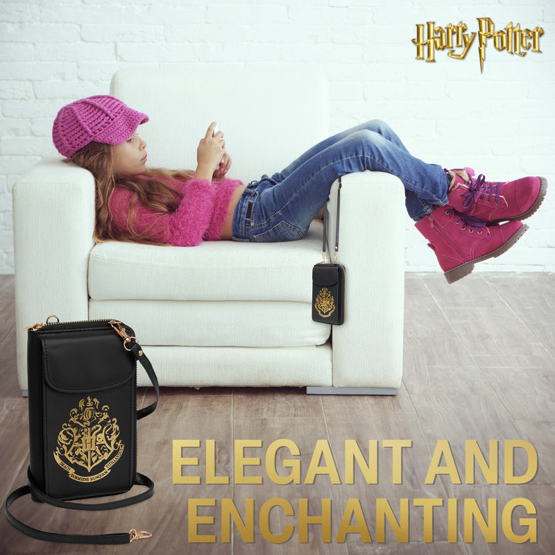 Harry Potter Womens Crossbody Bag, Phone Bag with Card Slots Adjustable Strap - Get Trend