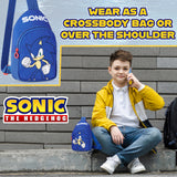SONIC THE HEDGEHOG Boys Crossbody Bag with Zipped Compartment & Adjustable Strap - Get Trend