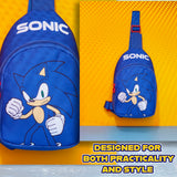 SONIC THE HEDGEHOG Boys Crossbody Bag with Zipped Compartment & Adjustable Strap - Get Trend