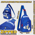 SONIC THE HEDGEHOG Boys Crossbody Bag with Zipped Compartment & Adjustable Strap - Get Trend