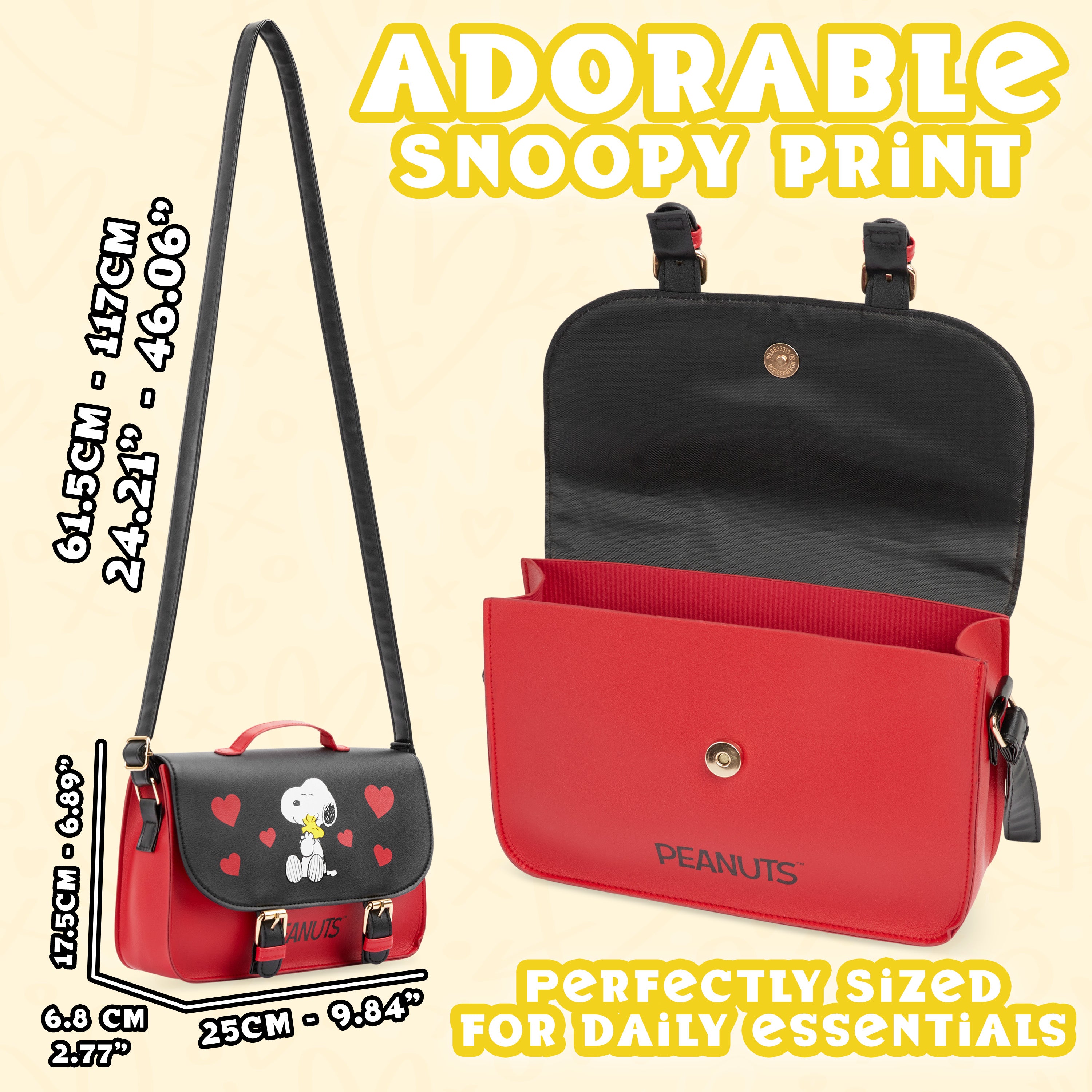 Peanuts Snoopy Crossbody Bag for Girls Teens Shoulder Bag Womens Fashion Handbag - Get Trend