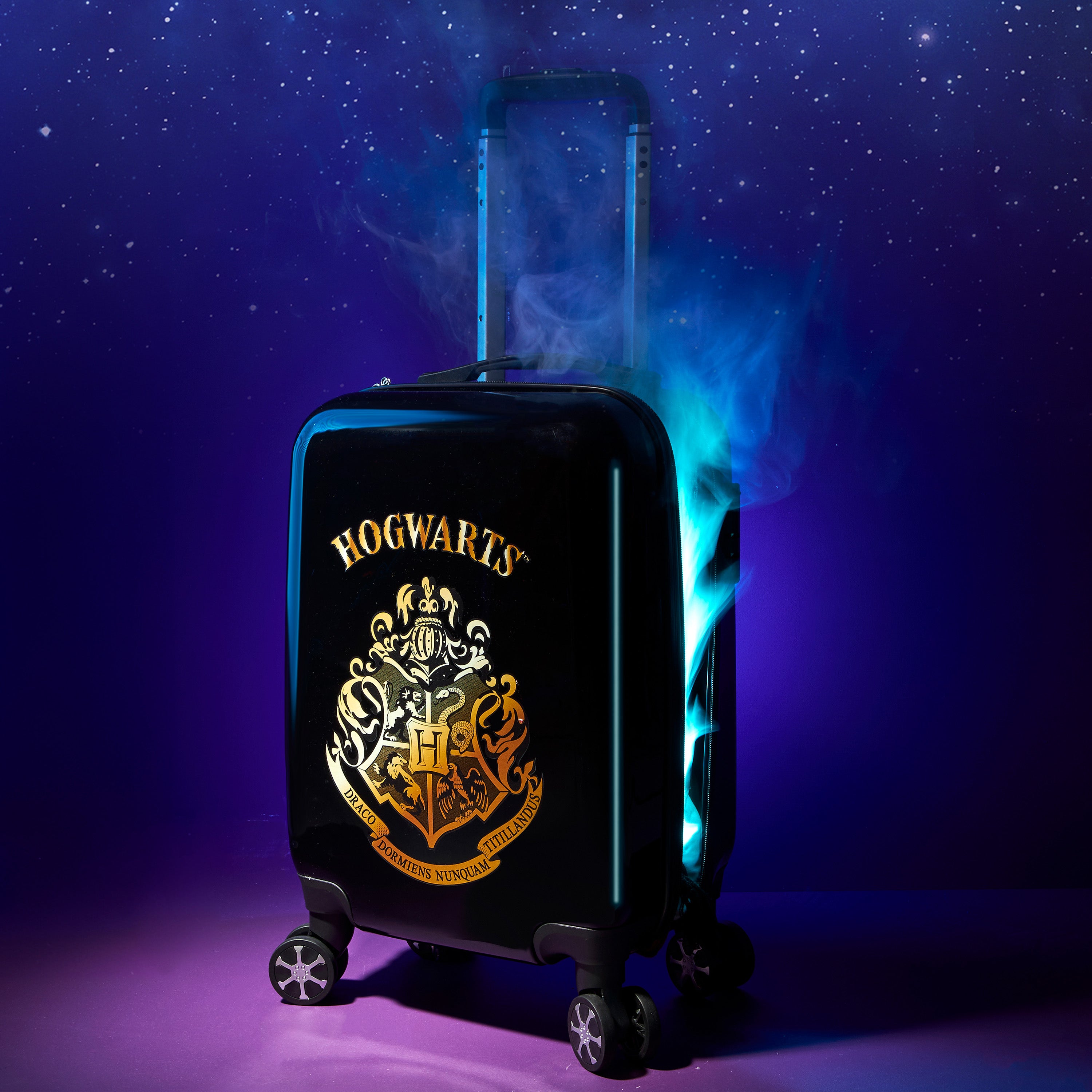 Harry Potter Hard Shell Suitcase, 55 x 35 x 21cm, 31L Capacity, 4 Wheels, Combination Lock - Travel Essentials (S/55cm - 31L, Black) - Get Trend