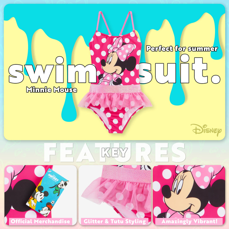 Disney Swimming Costume One Piece Swimsuit - Minnie Mouse - Get Trend