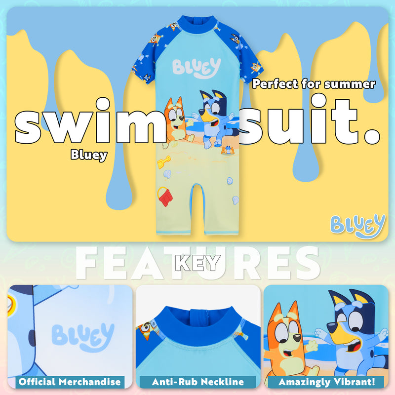 Bluey Girls Swimming Costume Full Body Swimsuit - Get Trend