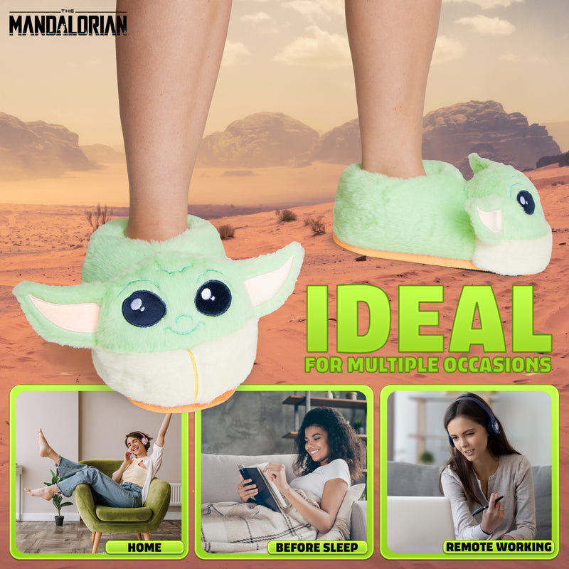 Disney Slippers for Women, Baby Yoda Ladies Slippers - Get Trend