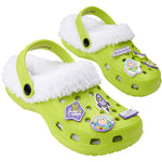 Disney Toy Story Buzz Lightyear Boys Winter Clogs Fleece Lining & Removable Charms, Kids Garden Shoes Slip On with Strap - Get Trend