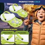 Disney Toy Story Buzz Lightyear Boys Winter Clogs Fleece Lining & Removable Charms, Kids Garden Shoes Slip On with Strap - Get Trend