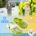 Disney Toy Story Buzz Lightyear Boys Winter Clogs Fleece Lining & Removable Charms, Kids Garden Shoes Slip On with Strap - Get Trend