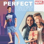 Marvel Avengers Mens Pyjamas Set - Short Sleeve PJs for Men and Teenagers - Get Trend