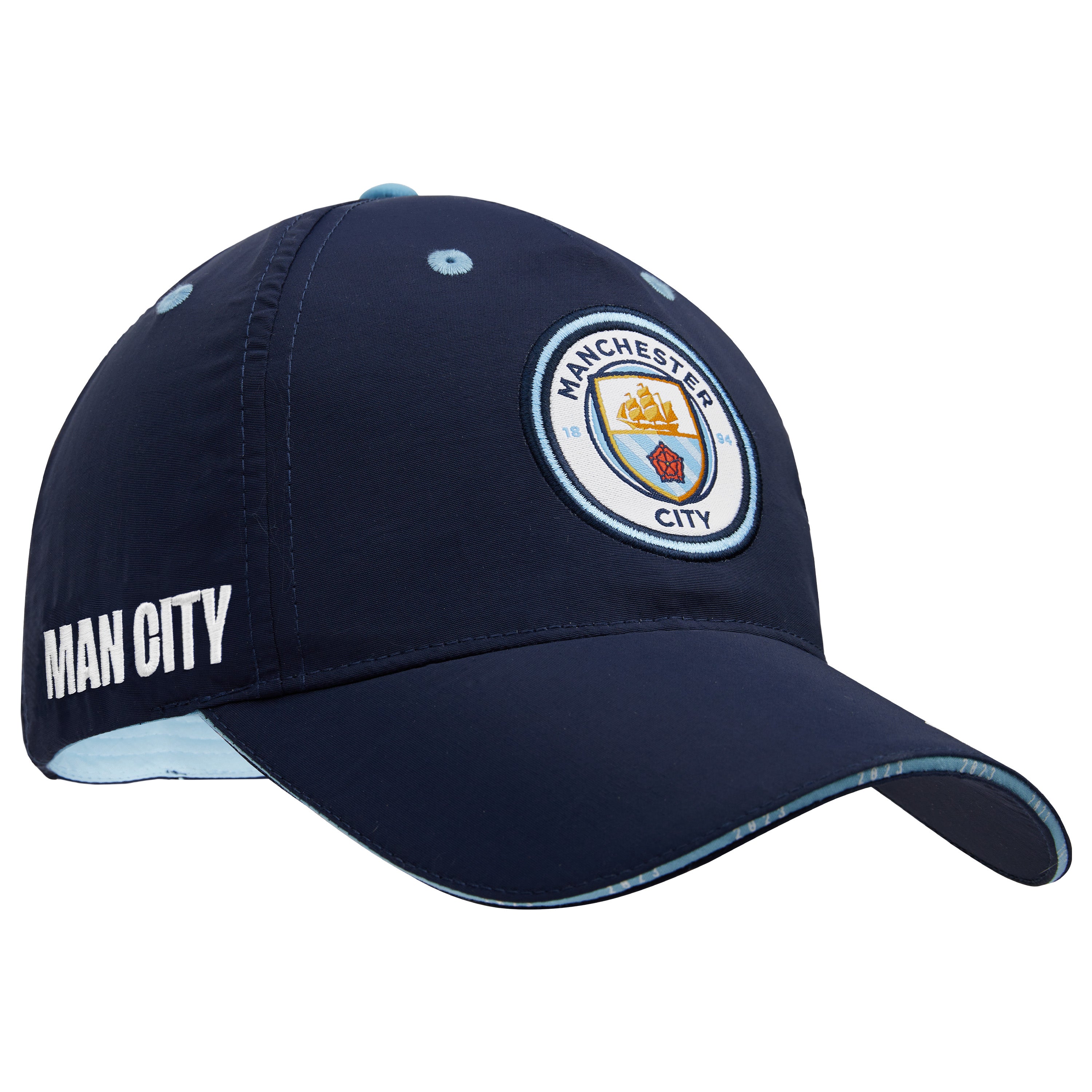 Manchester City F.C. Boys Baseball Cap Adjustable Strap Sun Hat Kids Teenagers Navy - Get Trend