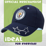 Manchester City F.C. Boys Baseball Cap Adjustable Strap Sun Hat Kids Teenagers Navy - Get Trend