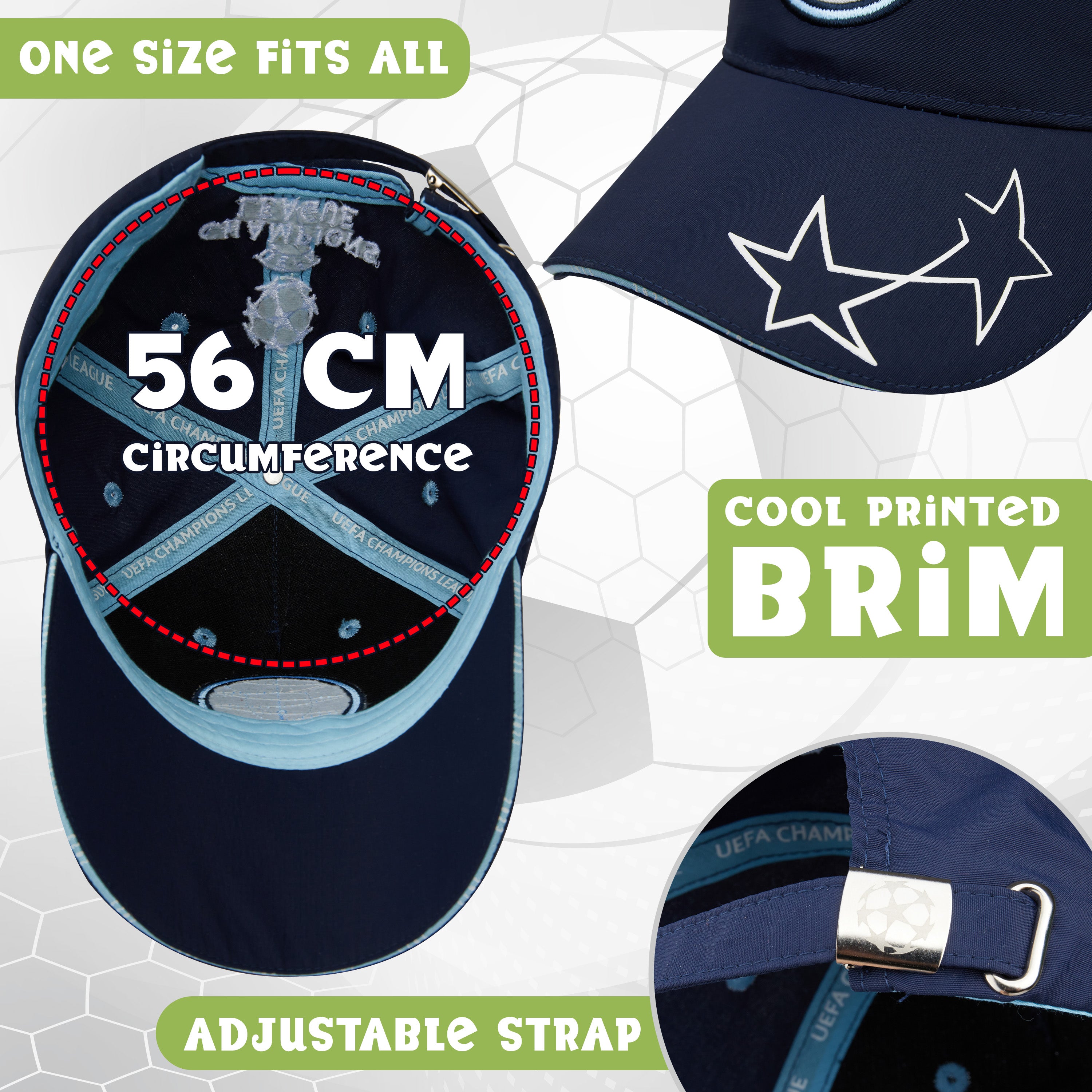 Manchester City F.C. Boys Baseball Cap Adjustable Strap Sun Hat Kids Teenagers Navy - Get Trend
