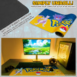 Pokemon Mouse Mat Large Desk Mat PC Keyboard Laptop Mouse Pad 80 x 35cm - Get Trend