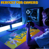 Pokemon Mouse Mat Large Desk Mat PC Keyboard Laptop Mouse Pad 80 x 35cm - Get Trend
