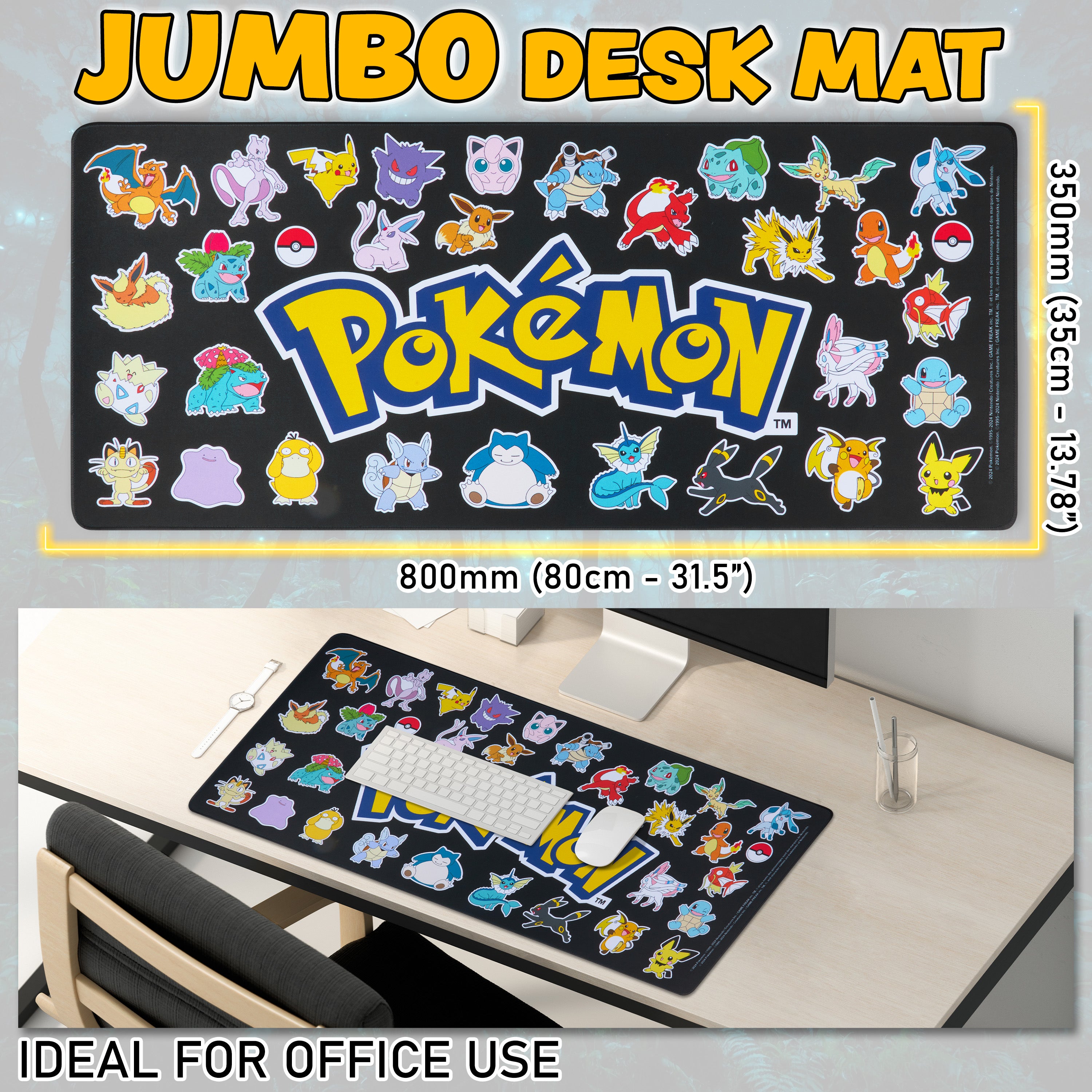 Pokemon Mouse Mat Large Desk Mat Pikachu - Get Trend