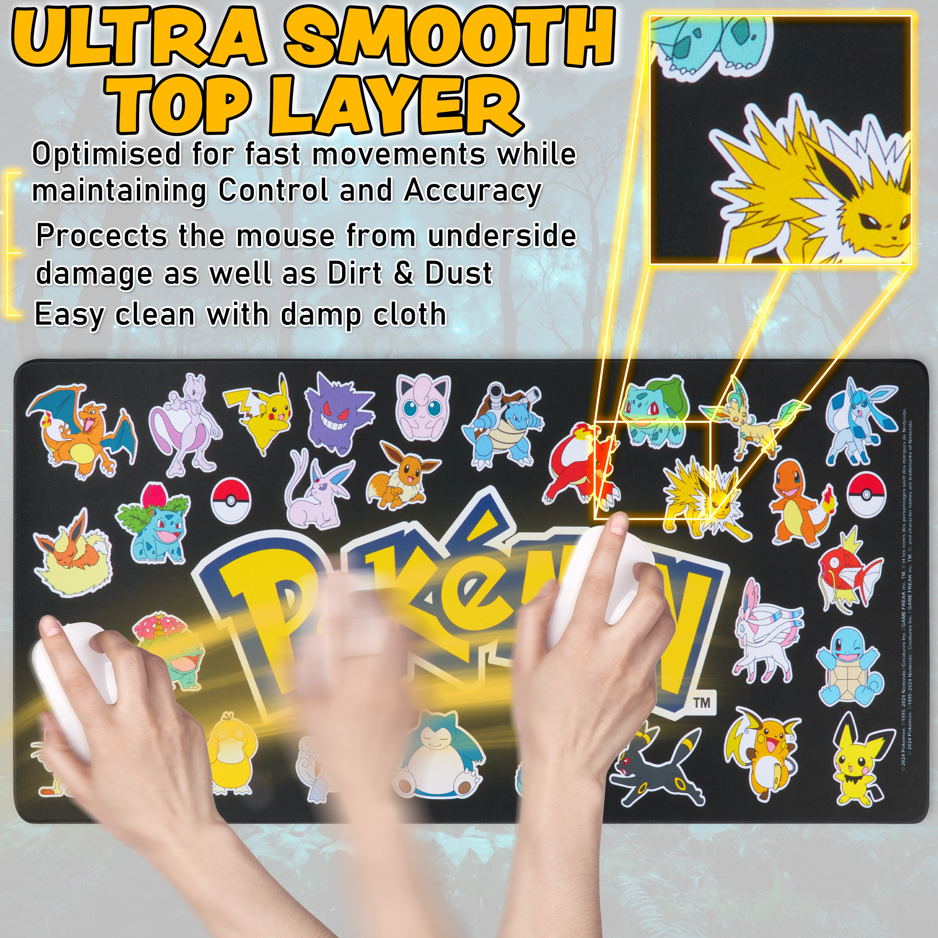 Pokemon Mouse Mat Large Desk Mat Pikachu - Get Trend