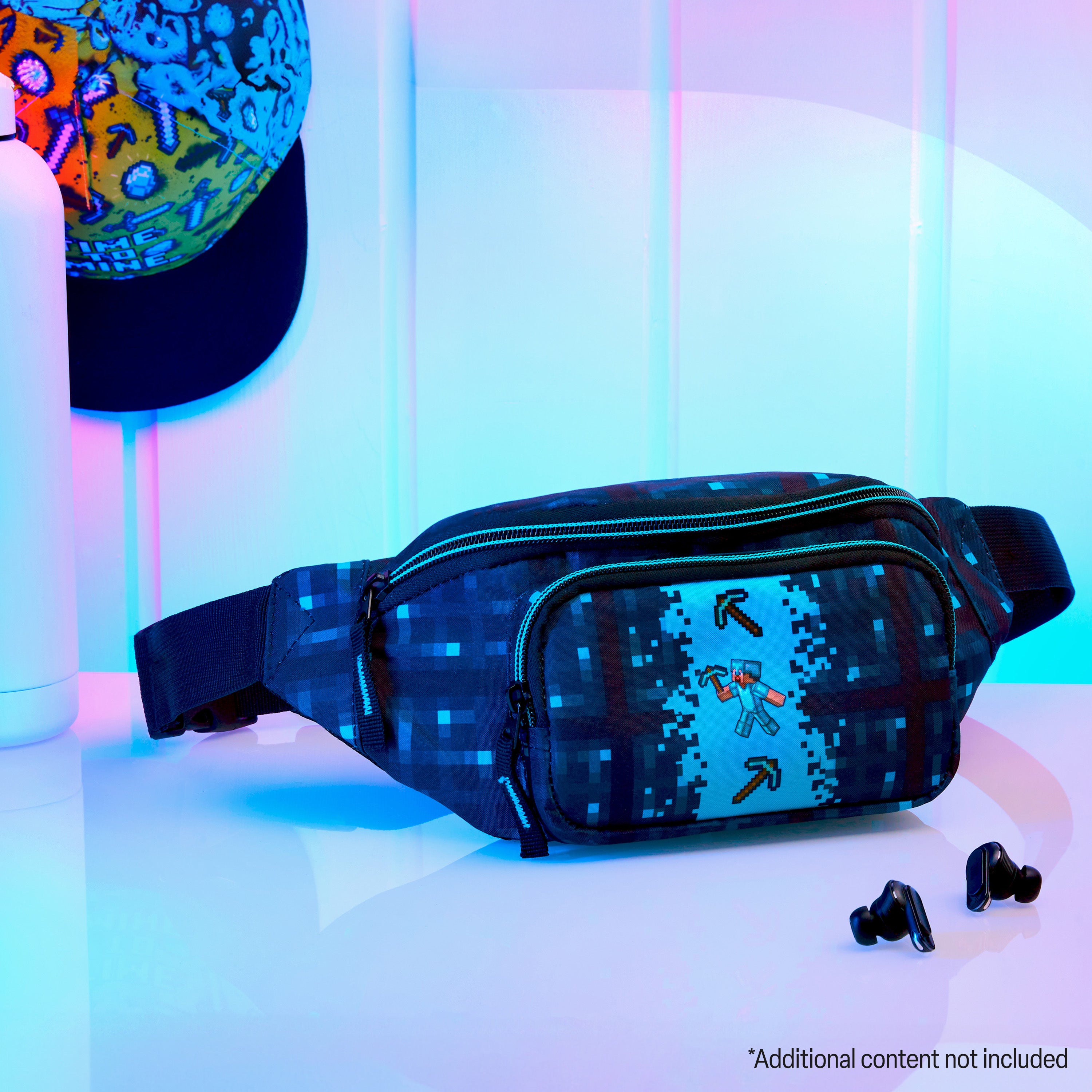 Minecraft Boys Fashion Waist Pack with Adjustable Strap, Creeper Travel Bag - Gamer Gifts - Get Trend