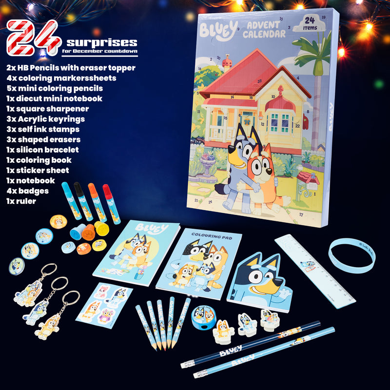 Bluey Advent Calendar 2023 for Kids, Stationery Advent Calendar - Get Trend