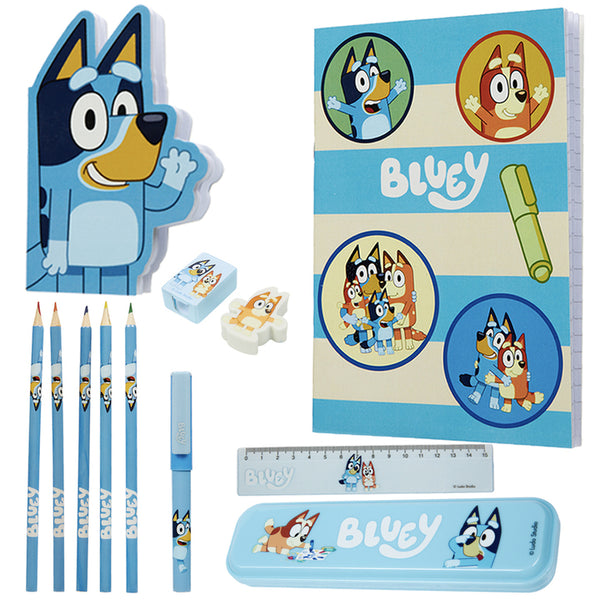 Bluey Stationery Set for Kids Notebook & Colouring Pencils Set - Get Trend