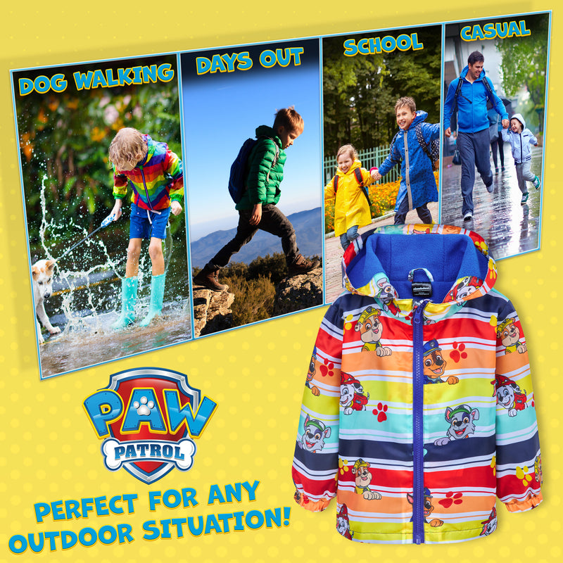 Paw Patrol Kids Waterproof Jacket, Raincoats with Fleece Lining for Girls and Boys - Get Trend