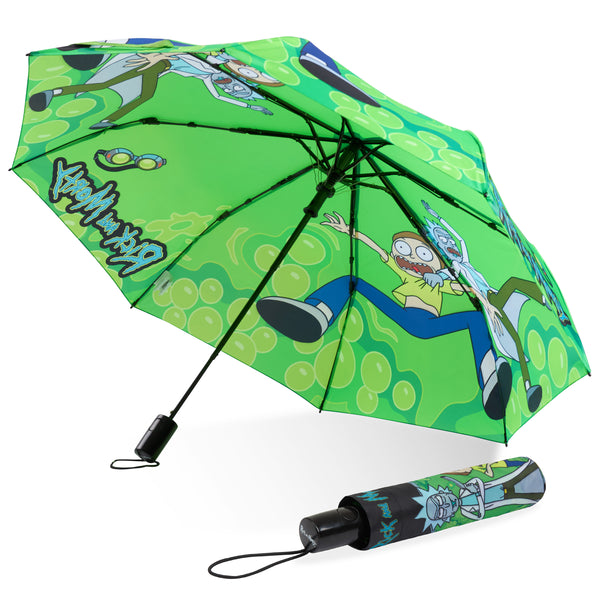 RICK AND MORTY Folding Umbrella for Adults and Teenagers, Folding Telescopic Umbrella - Get Trend