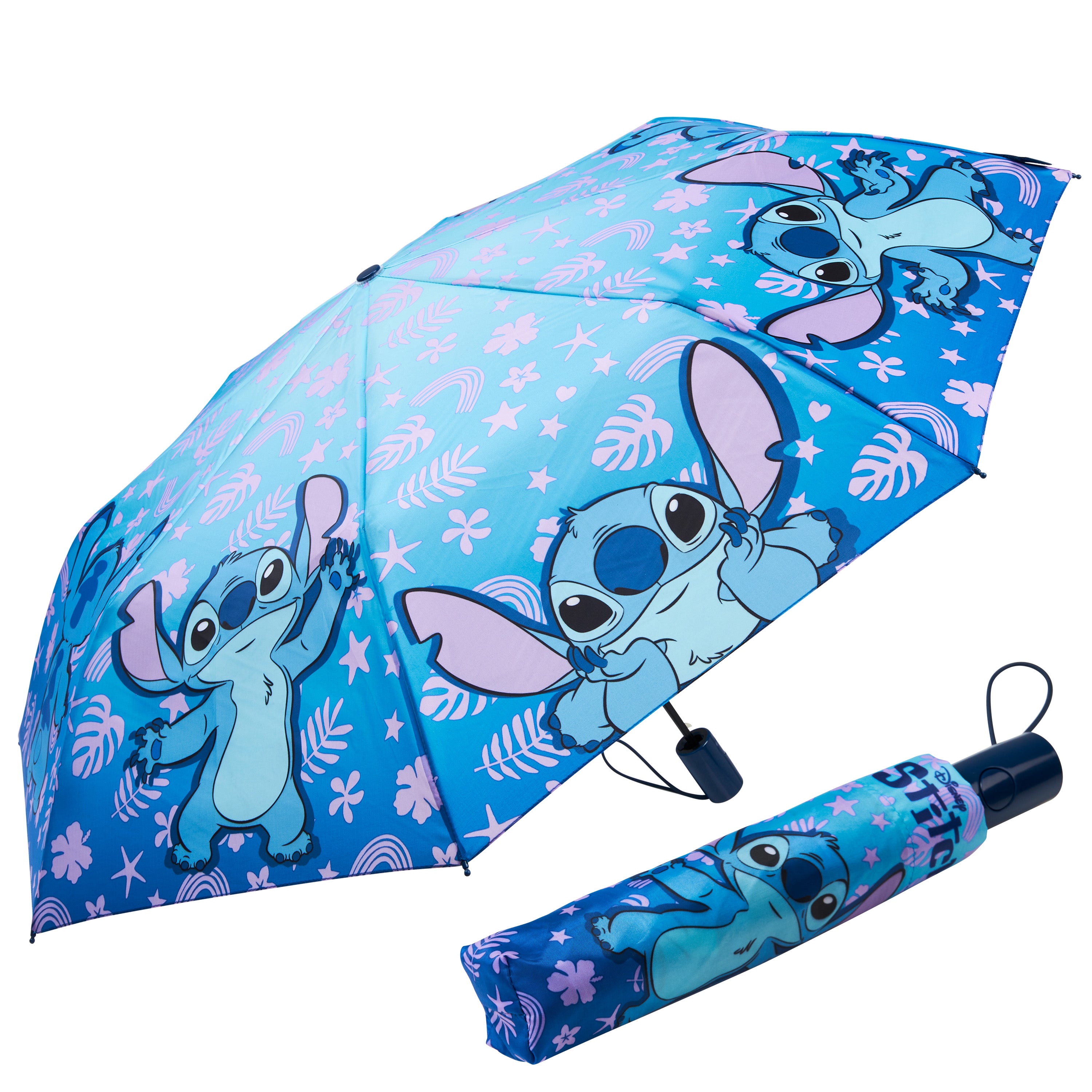 Disney Stitch Umbrella for Adults Teens Kids - Folding Telescopic Umbrella Lightweight - Get Trend