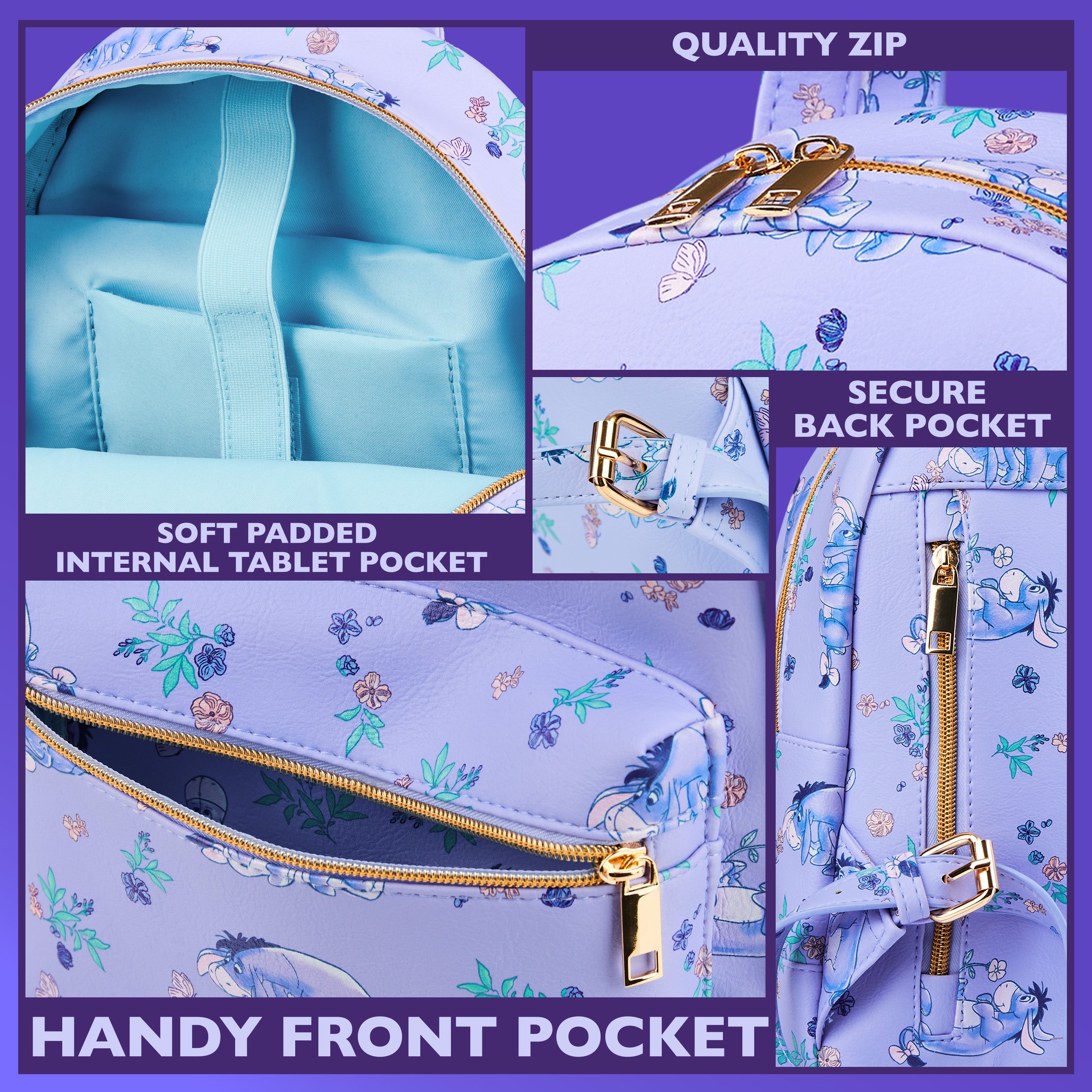 Disney Women's Rucksack Faux Leather Backpack - Get Trend