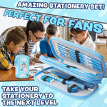 Bluey Filled Pencil Case for Kids with 2 Compartments, Stationery Included - Primary School Supplies - Get Trend