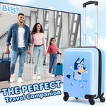 Bluey Kids Suitcase, 49 x 33 x 22cm, 30 litres Capacity, 4 Wheels Luggage for Kids - Get Trend