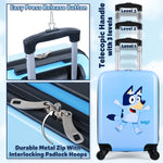 Bluey Kids Suitcase, 49 x 33 x 22cm, 30 litres Capacity, 4 Wheels Luggage for Kids - Get Trend