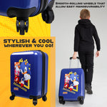 SONIC THE HEDGEHOG Suitcase for Kids, Travel Luggage 49 x 33 x 22cm, 30L Capacity, 4 Wheels - Gamer Travel Essentials - Get Trend