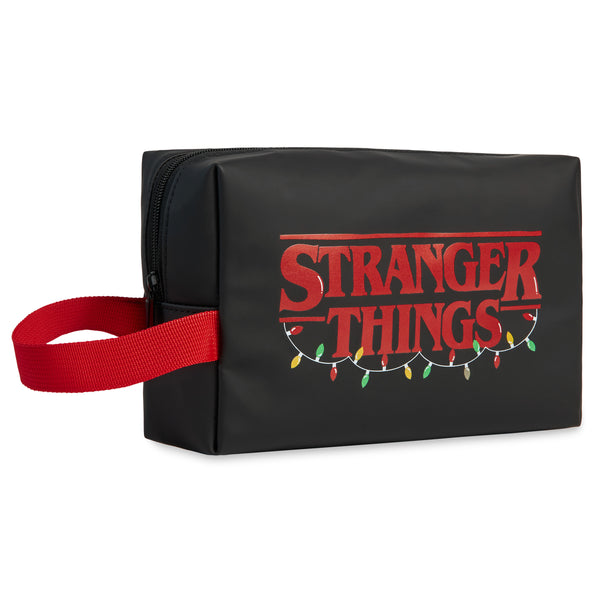 Stranger Things Wash Bag for Adults,  Stranger Things Toiletry Bag - Black/Red - Get Trend