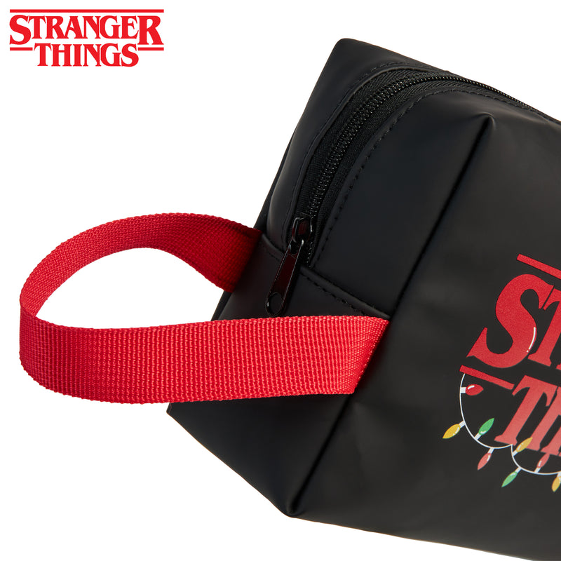 Stranger Things Wash Bag for Adults,  Stranger Things Toiletry Bag - Black/Red - Get Trend