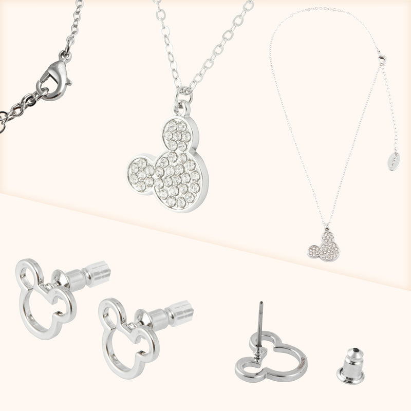 Disney Jewellery Set - Earrings, Bracelet & Necklace - Mickey - Get Trend