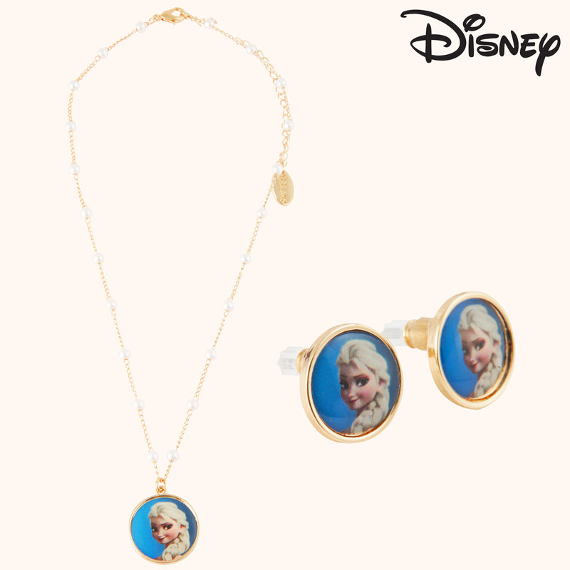 Disney Jewellery Set - Earrings & Necklace - Elsa - Get Trend