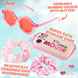 Disney Girls UV Protection Sunglasses, Case and Hair Accessories Set Girls Gifts