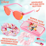 Disney Girls UV Protection Sunglasses, Case and Hair Accessories Set Girls Gifts