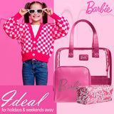 Barbie Toiletry Bags Set of 3, Zipped Wash Bag and Cosmetic Bag Holiday Essentials - Gifts for Her - Get Trend