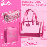 Barbie Toiletry Bags Set of 3, Zipped Wash Bag and Cosmetic Bag Holiday Essentials - Gifts for Her - Get Trend