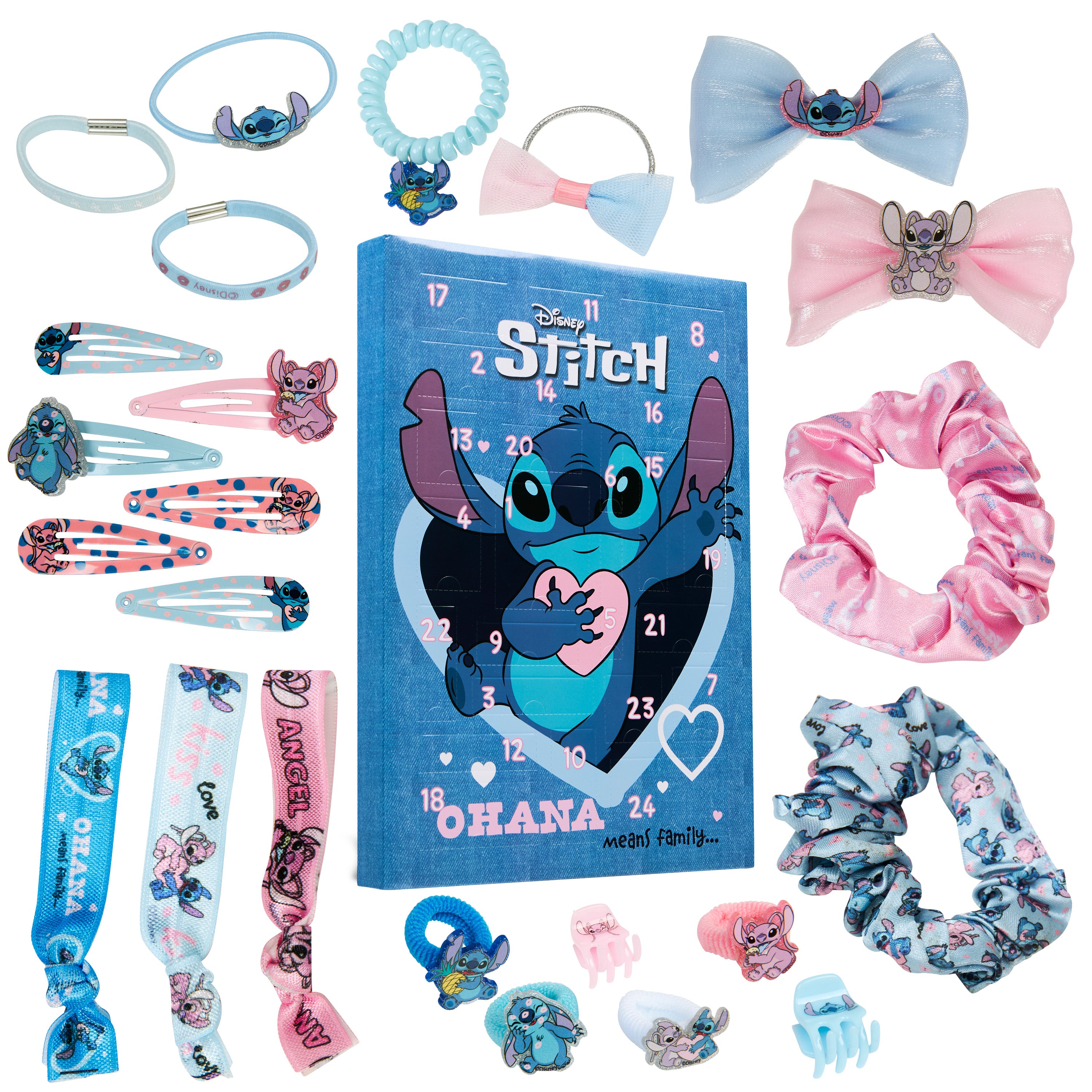 Disney Stitch Advent Calendar 2025, Girls Hair Accessories Countdown Calendar (Blue) - Get Trend