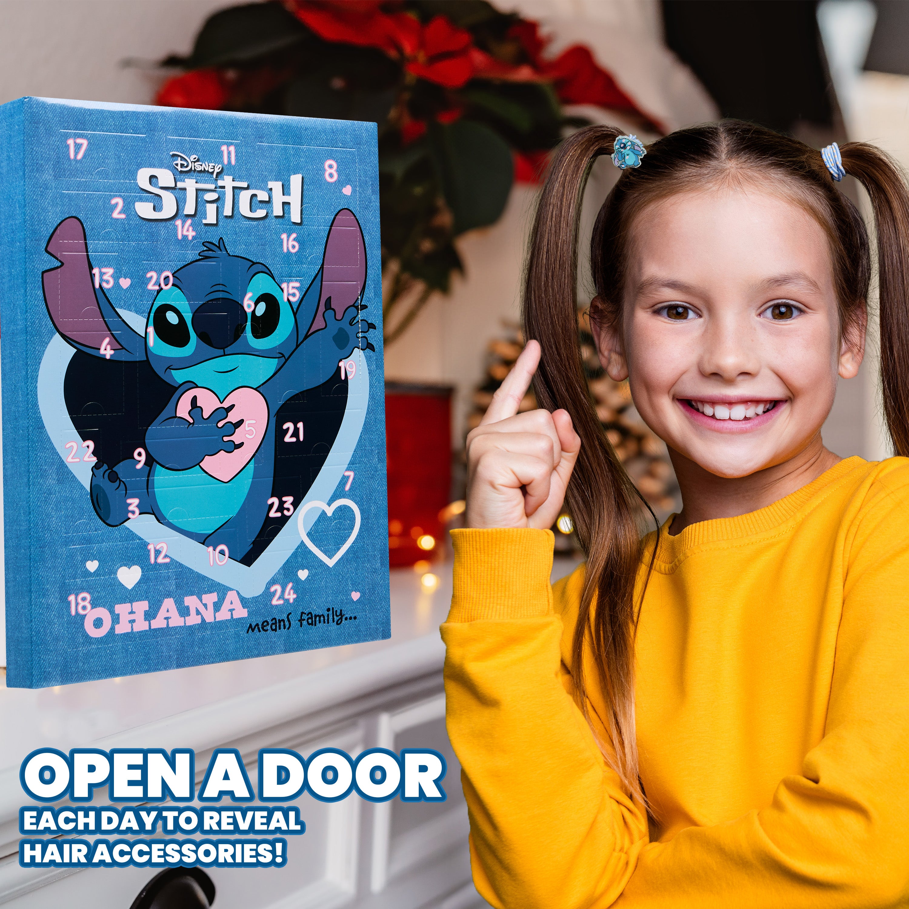 Disney Stitch Advent Calendar 2025, Girls Hair Accessories Countdown Calendar (Blue) - Get Trend
